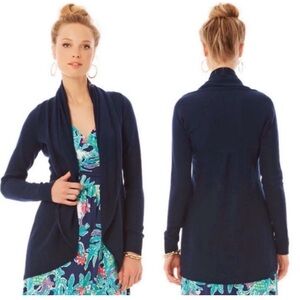 Lilly Pulitzer navy blue tunic sweater cardigan